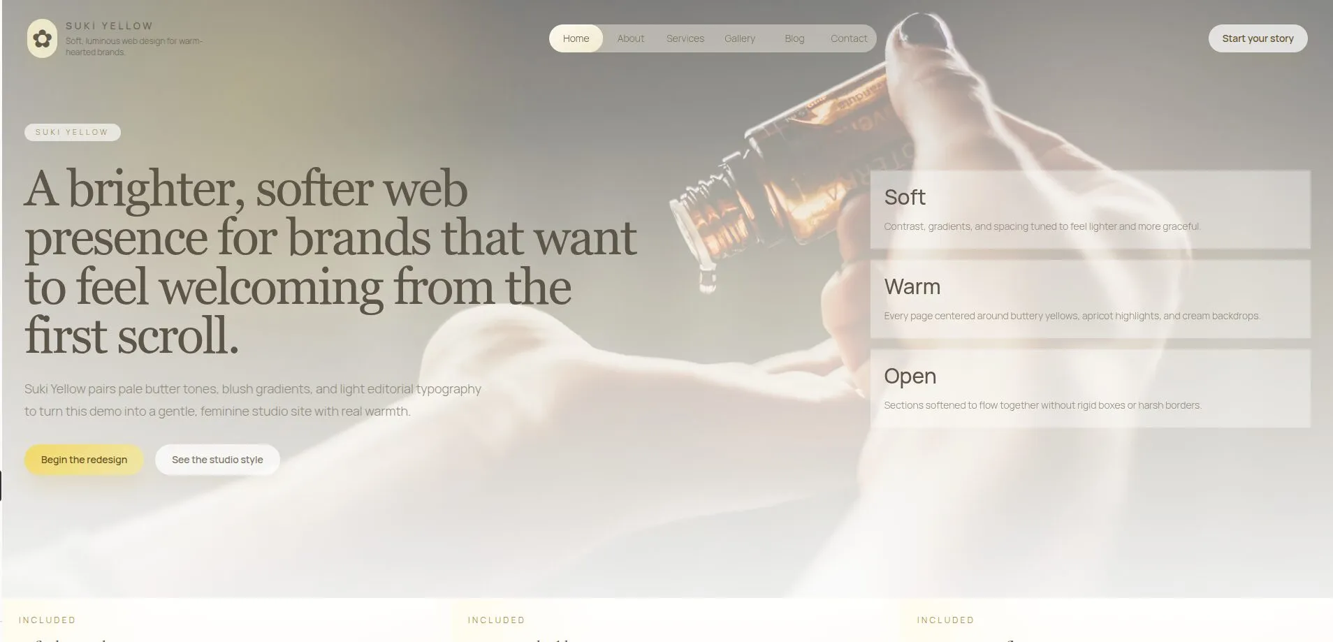 Suki Yellow theme preview