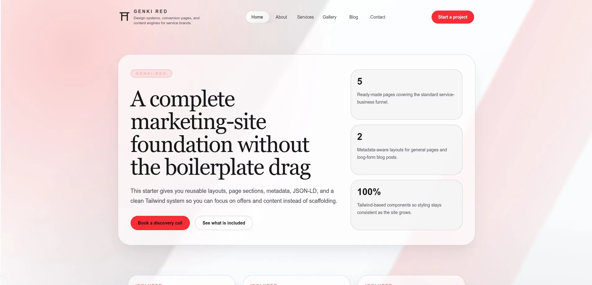 Genki Red theme preview