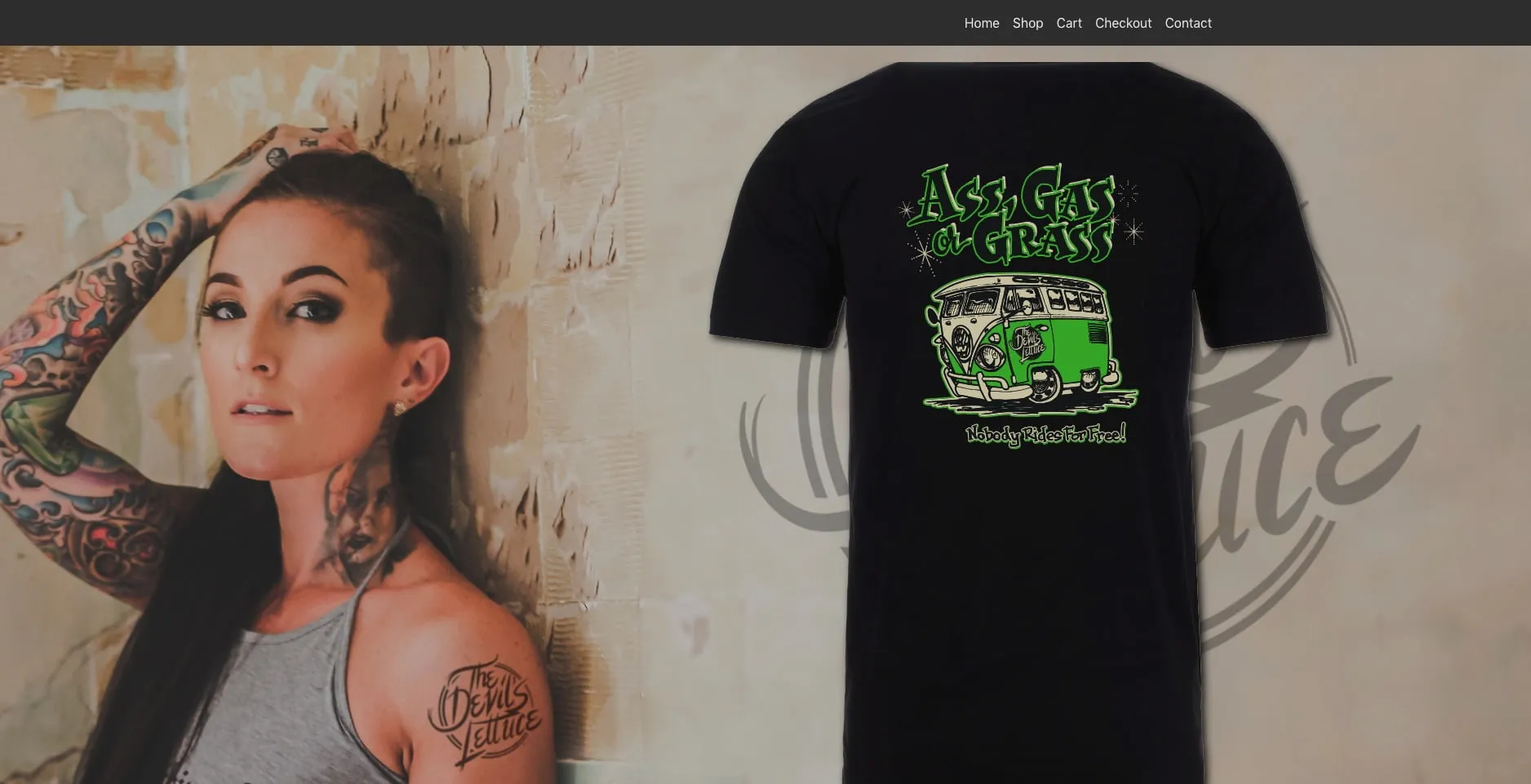 Devilslettuceclothing.com website by Twining Original Design