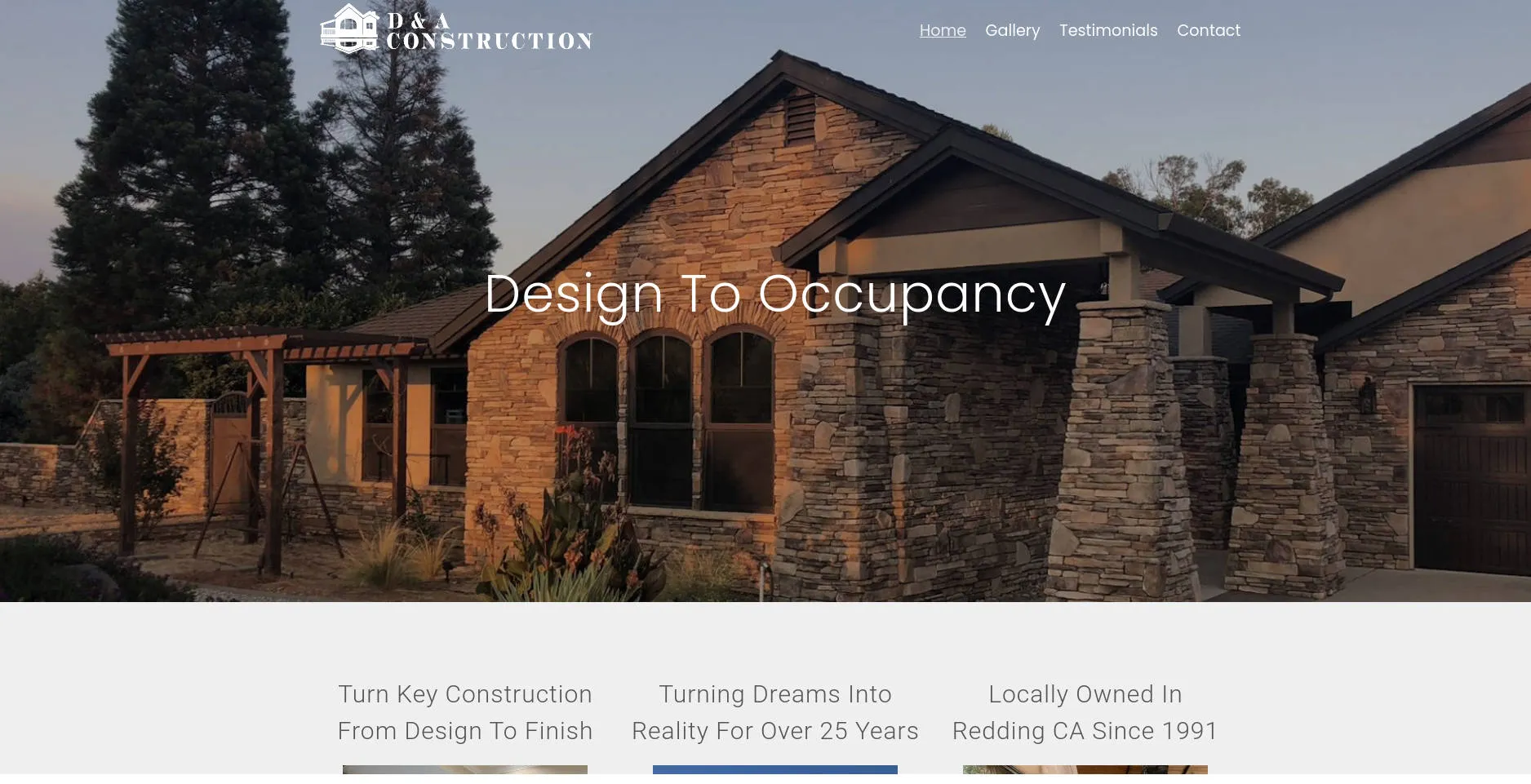 Dandahomebuilder.com website by Twining Original Design