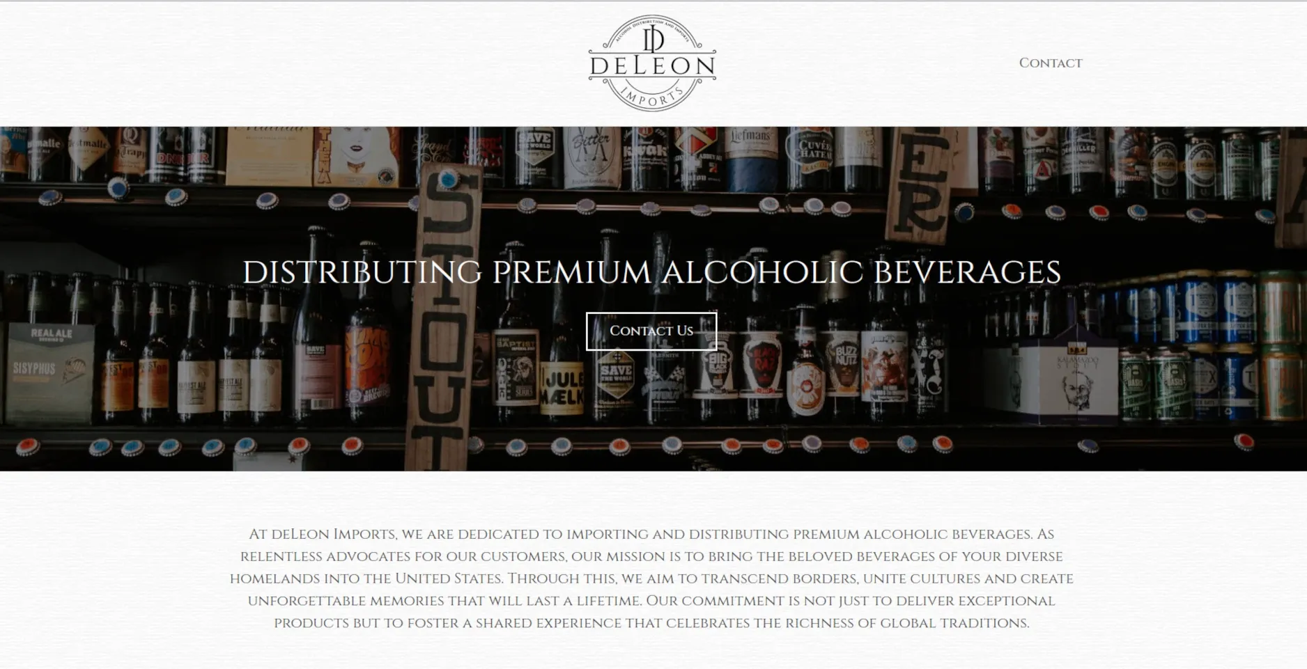 deleonimports.com website by Twining Original Design