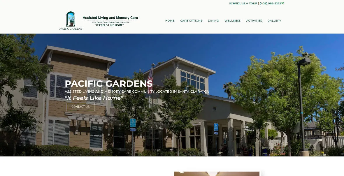 pacificgardens.org website by Twining Original Design