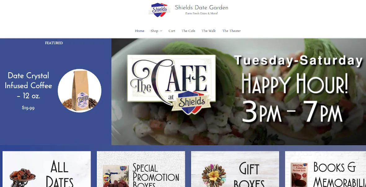 Shieldsdategarden.com website by Twining Original Design