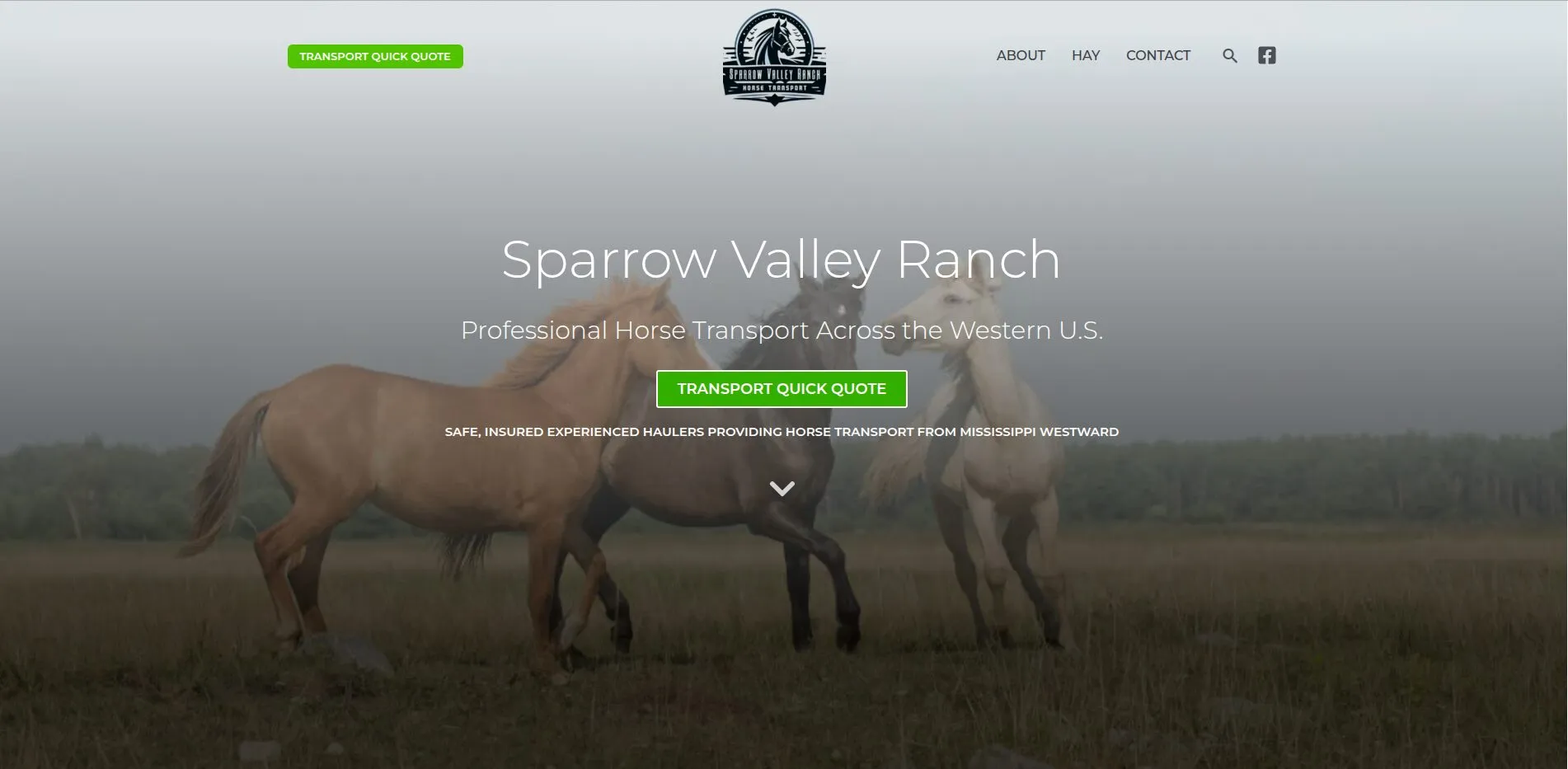 Sparrowvalleyranch.com website by Twining Original Design
